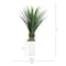 Nearly Natural; 4ft. UV Resistant Artificial Spiked Agave Plant in White Tower Planter (Indoor/Outdoor); Category:Trees & Floor Plants; Image:6